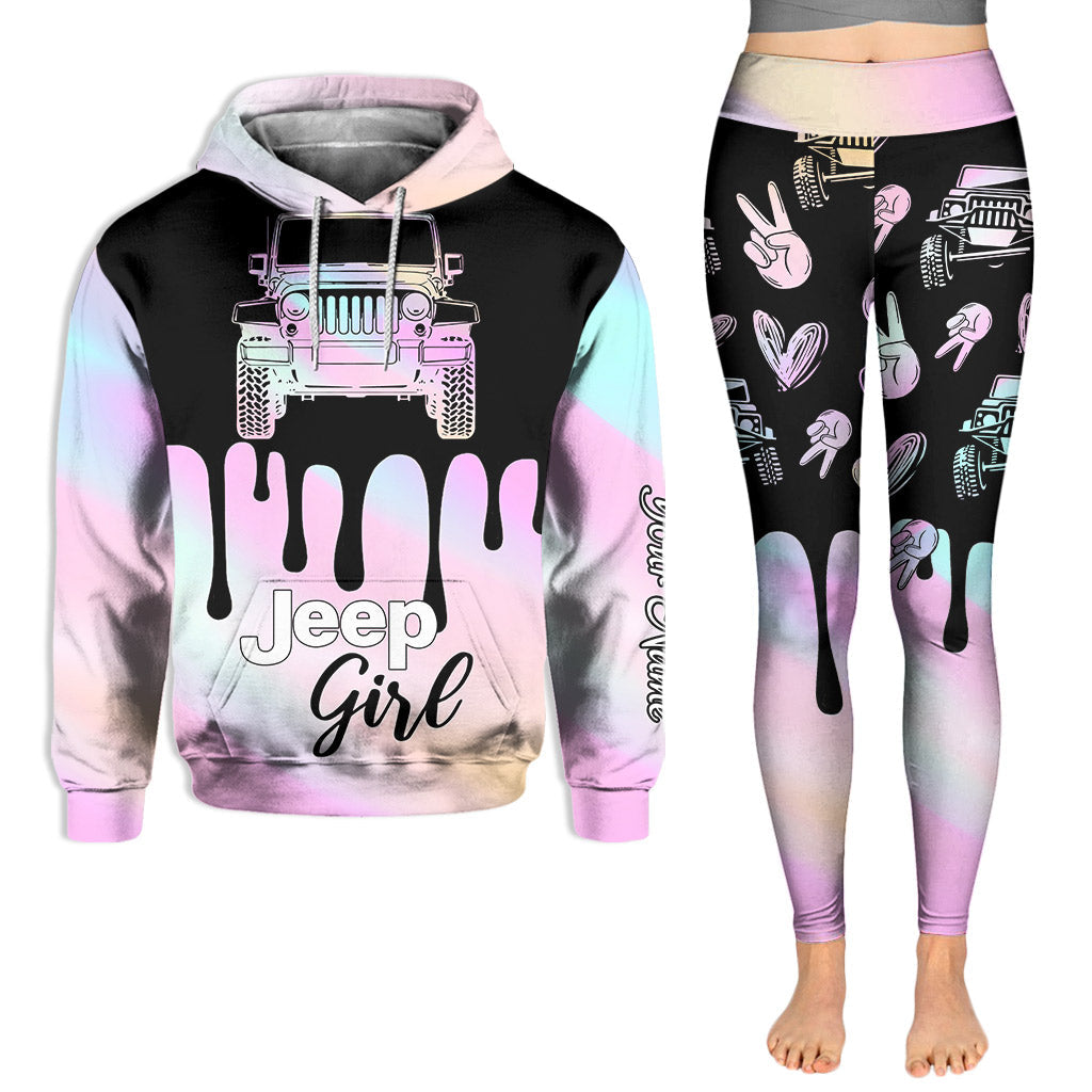 Personalized Jeep Girl Hoodie & Leggings Gift for Her Hoodie & Leggings GradoCreations