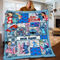 Personalized Lilo & Stitch Quilt Custom Name Gift for Family Quilt GradoCreations