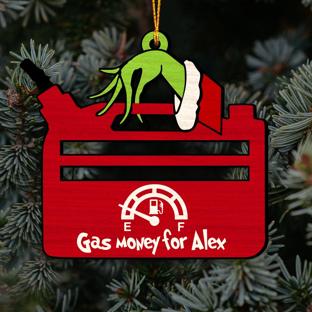 Personalized Gas Money Christmas Ornament Custom Gift for Friend Ornament GradoCreations