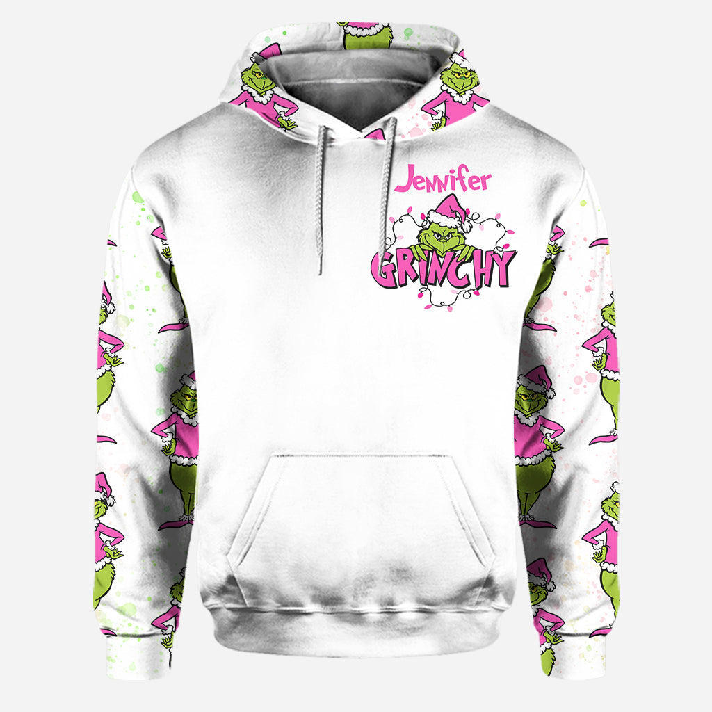 Personalized Grinch Hoodie and Leggings Christmas Outfit Hoodie & Leggings GradoCreations