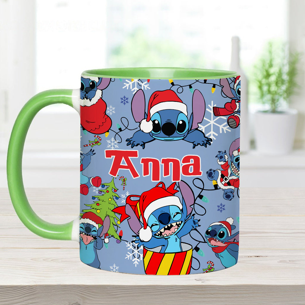 Personalized Ohana Accent Mug Custom Name Christmas Gift Accent Mug GradoCreations