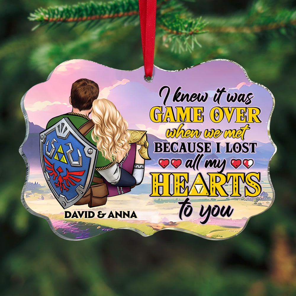 Personalized Acrylic Ornament Custom Couple Gift Idea for Anniversary