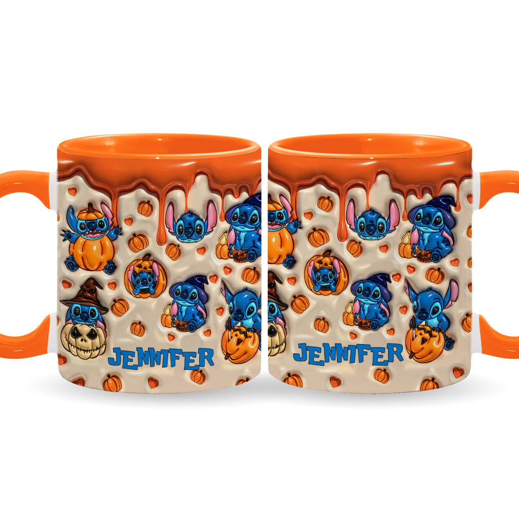 Personalized Halloween Accent Mug with Ohana Design for Kids Accent Mug GradoCreations