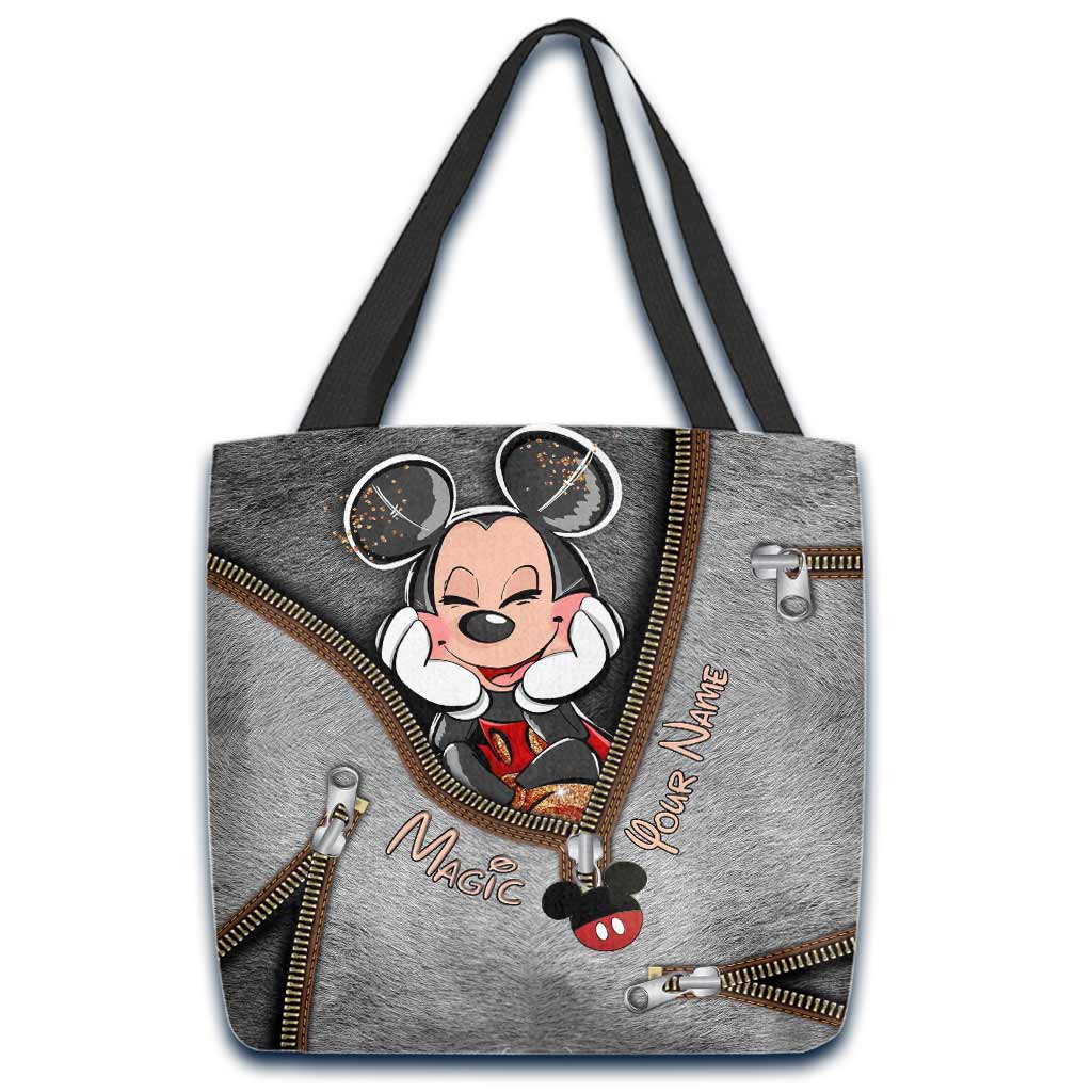 Personalized Magic Mouse Ears Tote Bag Custom Name Gift Tote Bag GradoCreations