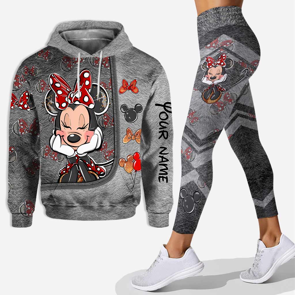 Personalized Minnie Mouse Hoodie and Leggings Set for Kids Hoodie & Leggings GradoCreations
