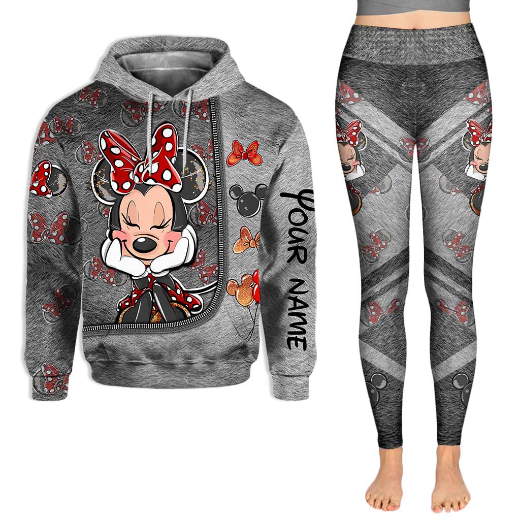 Personalized Minnie Mouse Hoodie and Leggings Set for Kids Hoodie & Leggings GradoCreations