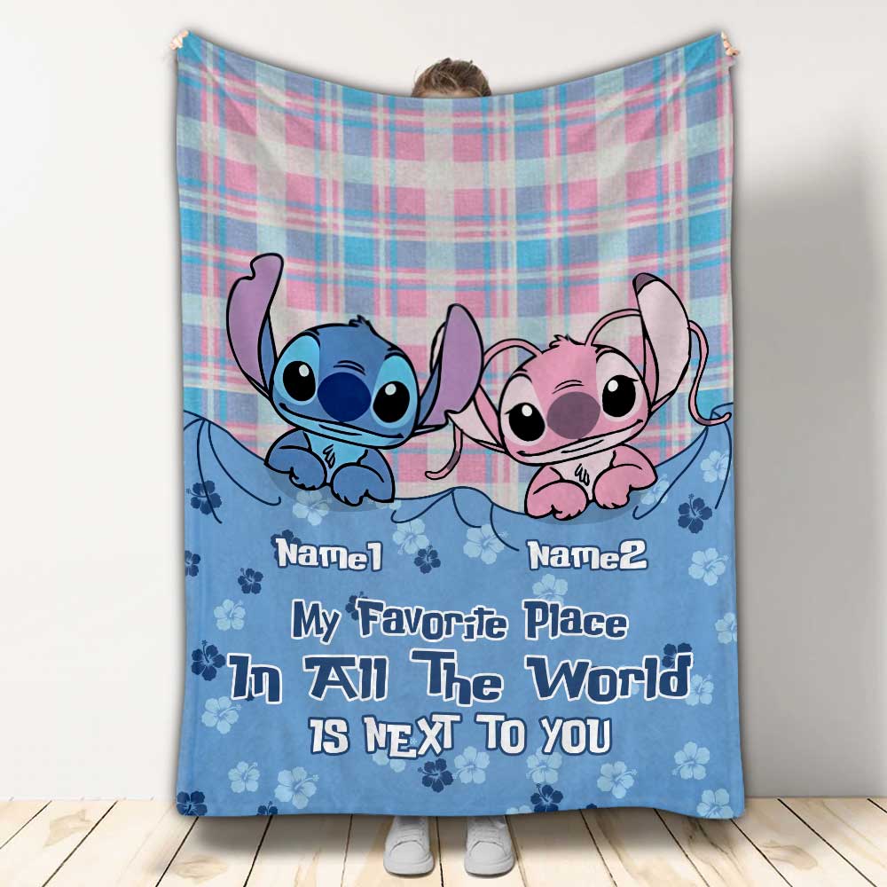 Personalized Ohana Blanket Custom Names Gift for Couples Blanket GradoCreations