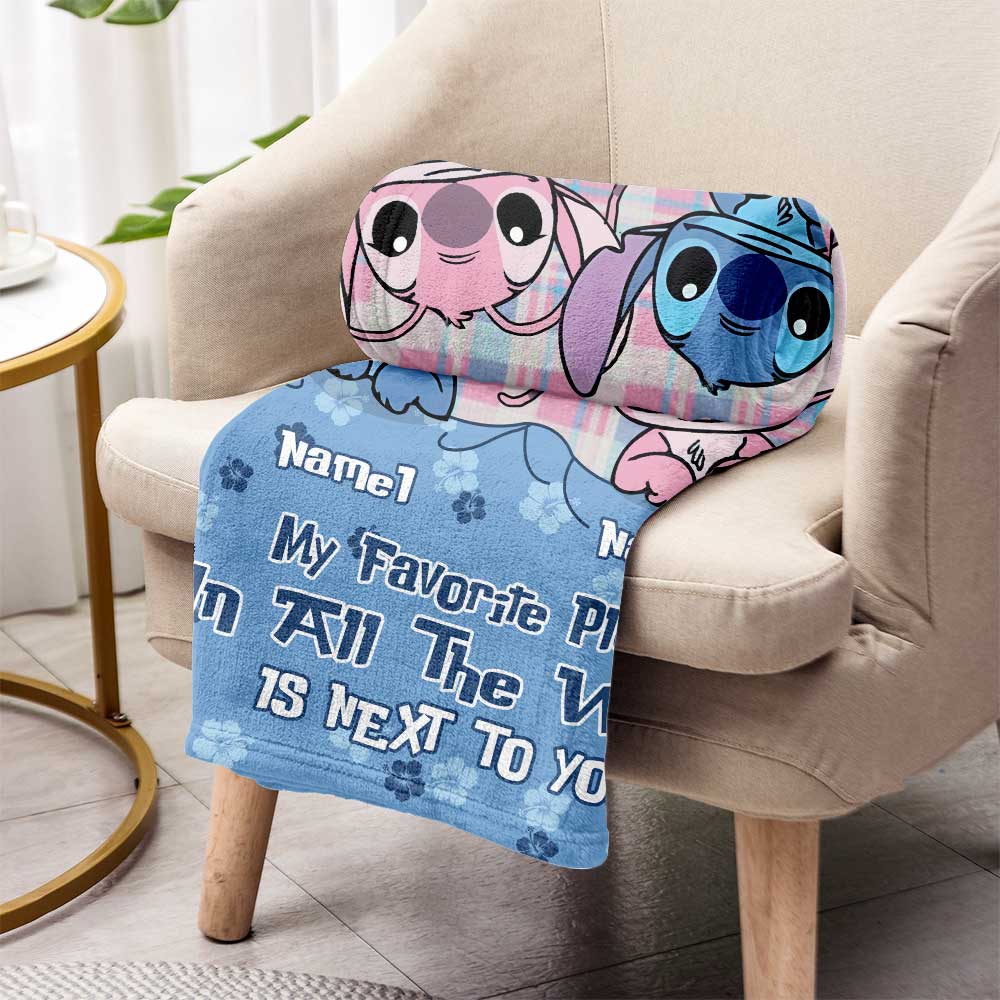 Personalized Ohana Blanket Custom Names Gift for Couples Blanket GradoCreations