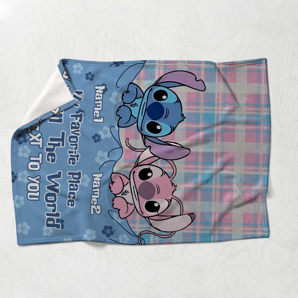 Personalized Ohana Blanket Custom Names Gift for Couples Blanket GradoCreations