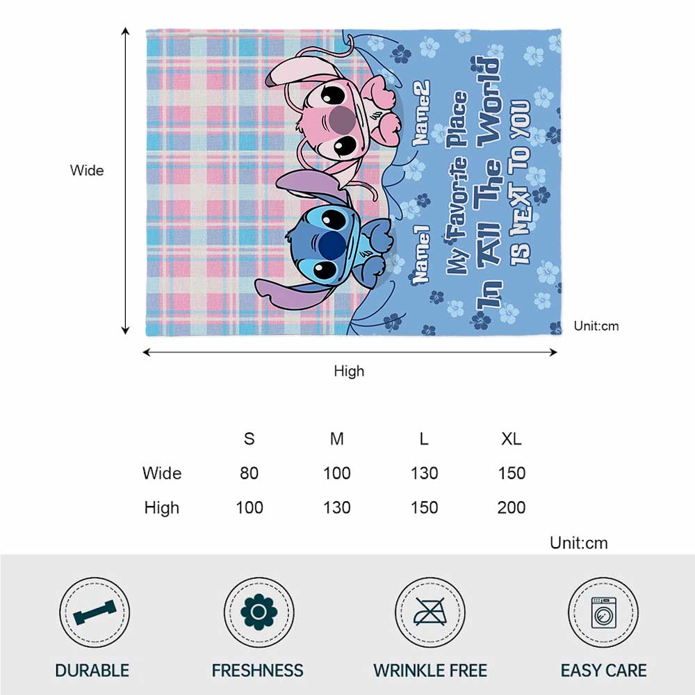 Personalized Ohana Blanket Custom Names Gift for Couples Blanket GradoCreations