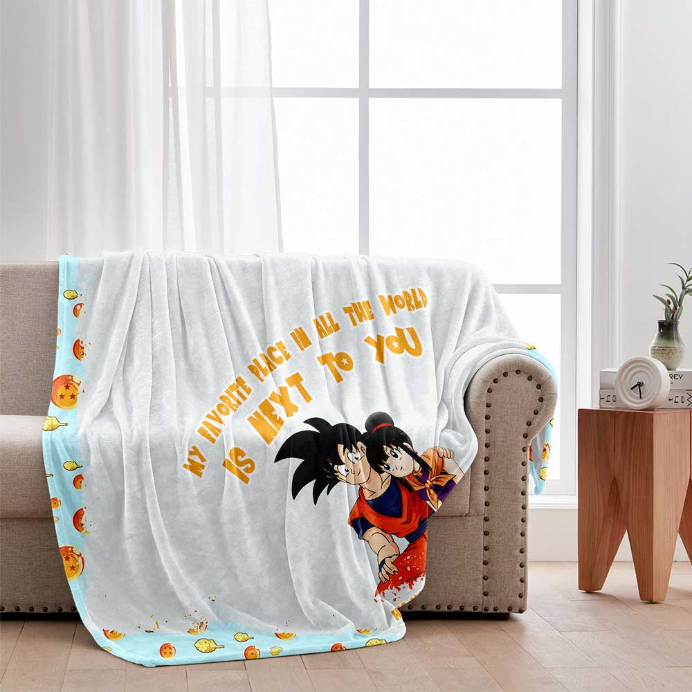 Personalized Couple Blanket Custom Text Warm Flannel Gift Blanket GradoCreations