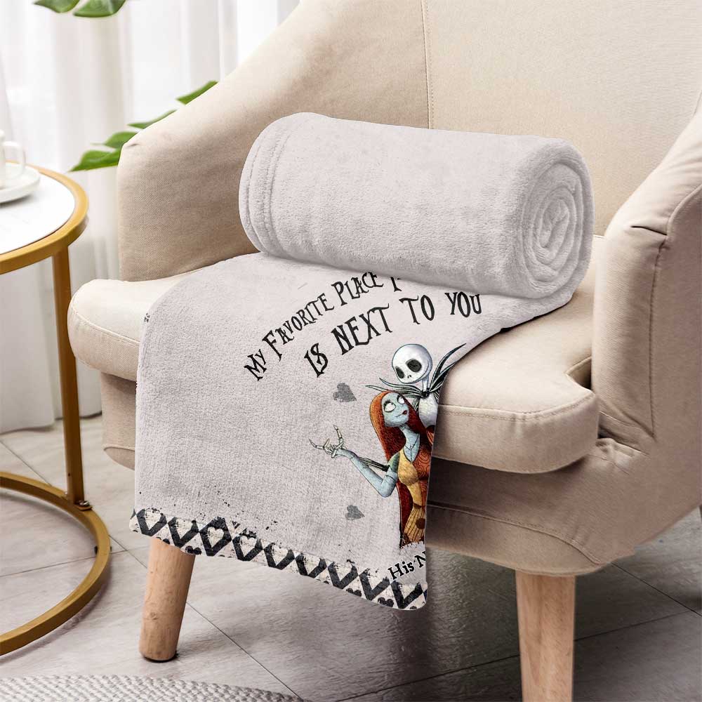 Personalized Couple Nightmare Blanket Custom Names Gift for Engagement Blanket GradoCreations
