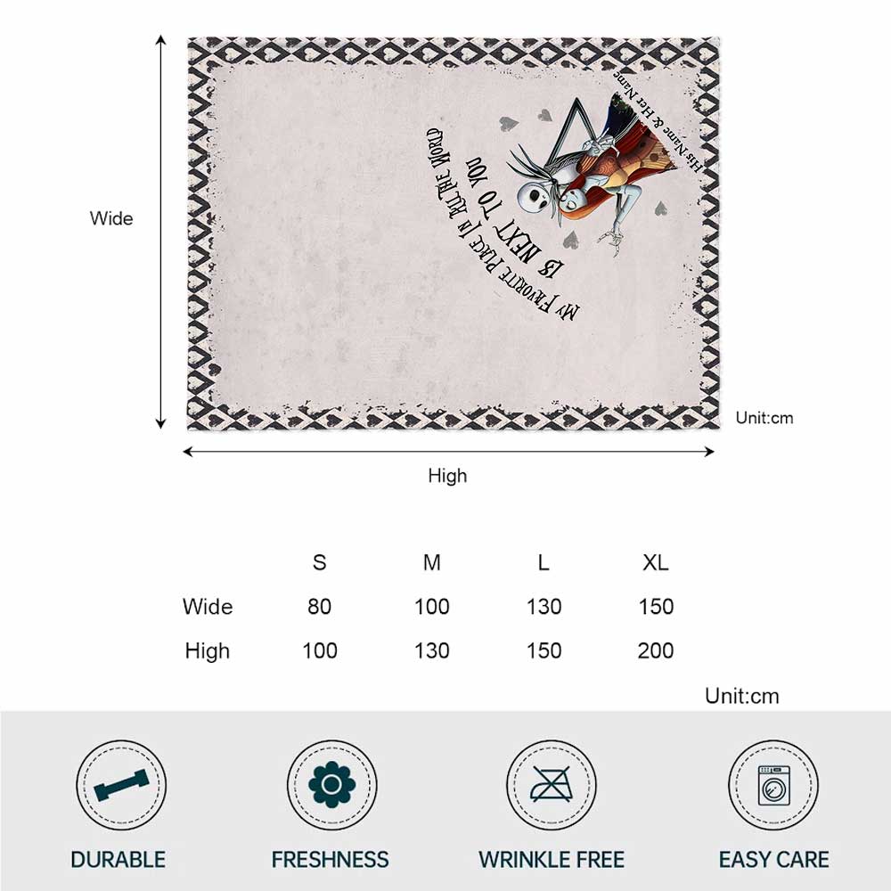 Personalized Couple Nightmare Blanket Custom Names Gift for Engagement Blanket GradoCreations