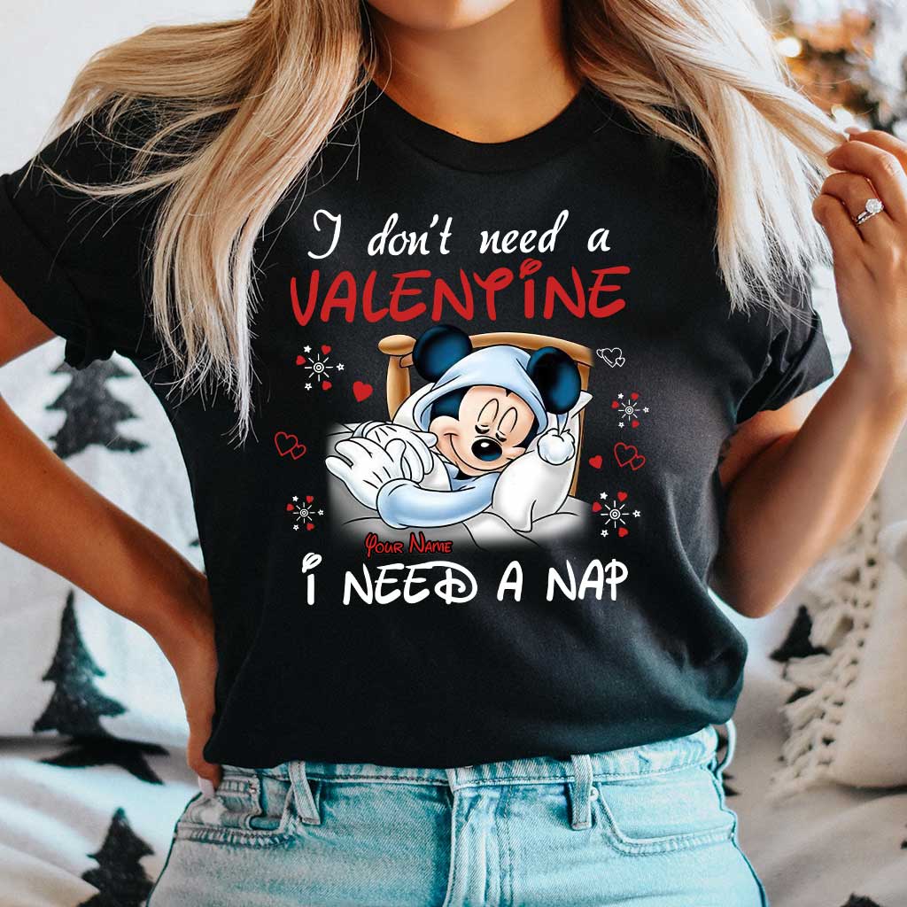 Personalized Valentine T-shirt with Mickey Mouse Design for Her T-shirt & Hoodie GradoCreations