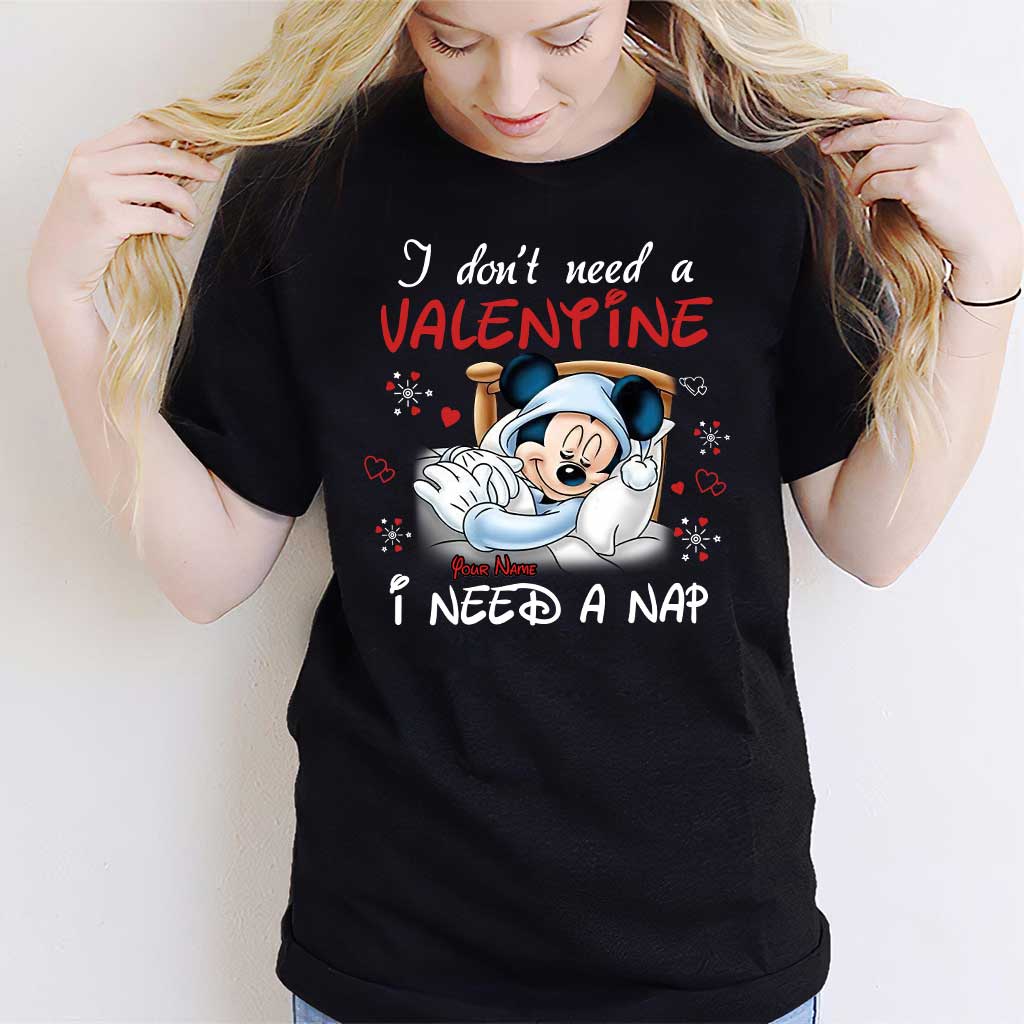 Personalized Valentine T-shirt with Mickey Mouse Design for Her T-shirt & Hoodie GradoCreations