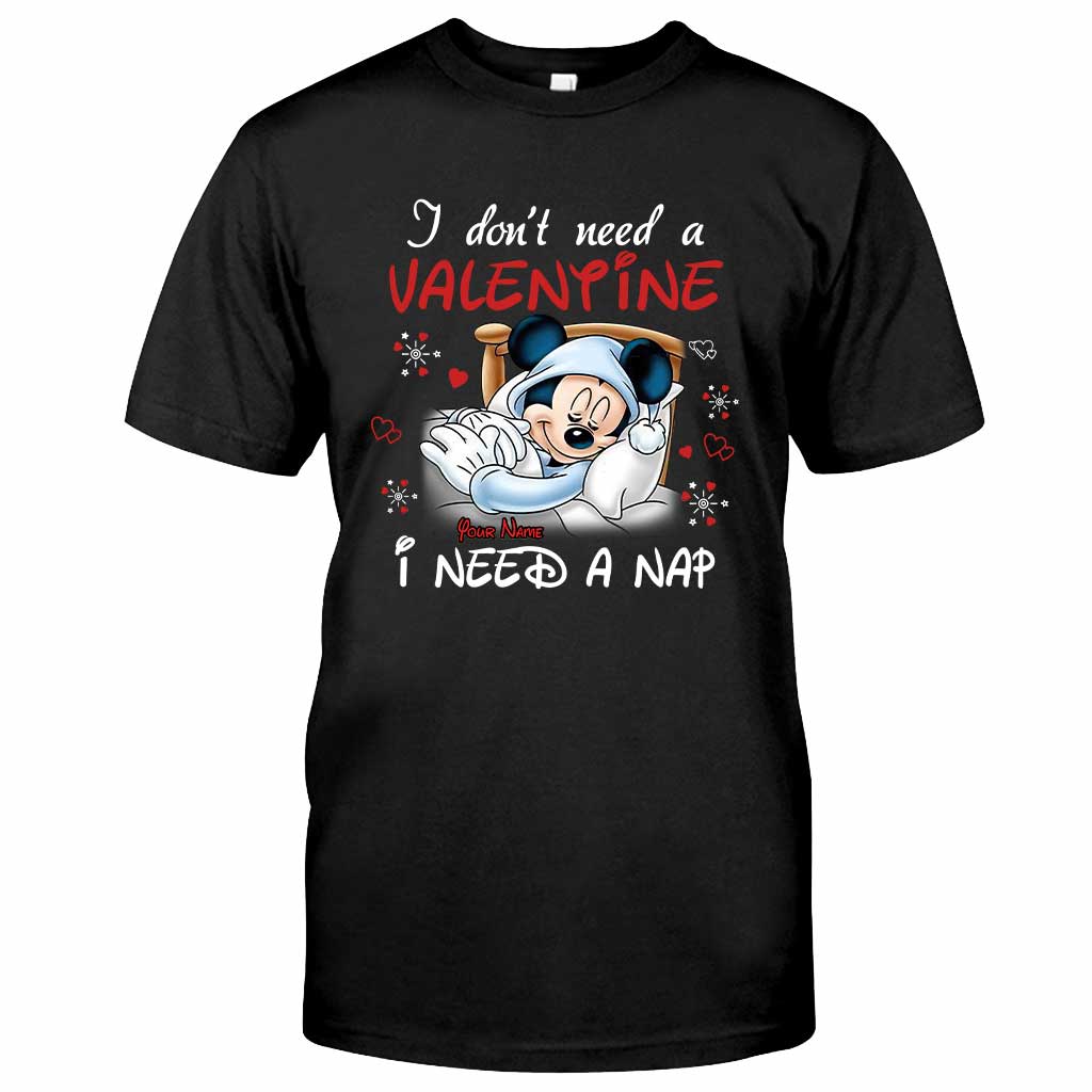 Personalized Valentine T-shirt with Mickey Mouse Design for Her T-shirt & Hoodie GradoCreations