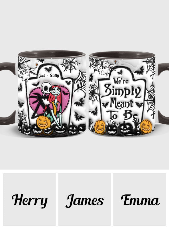 Personalized Halloween Accent Mug Custom Couples Gift for Jack and Sally Accent Mug GradoCreations