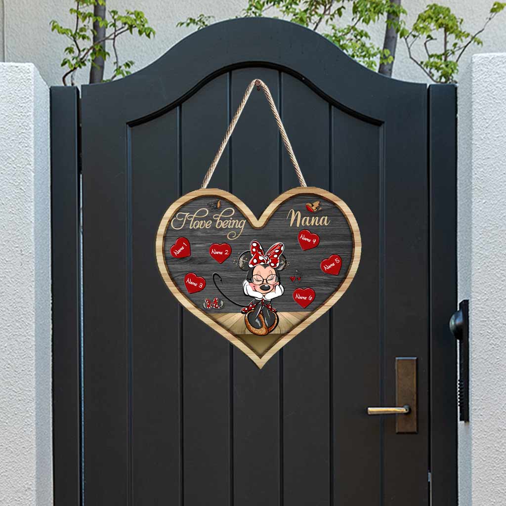 Personalized Heart-Shaped Grandma Wood Sign for Mother's Day Wood Sign GradoCreations