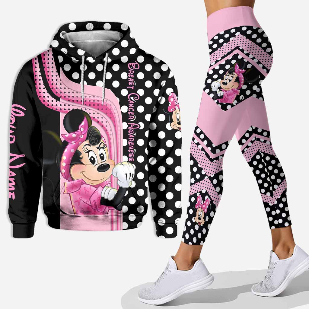 Personalized Breast Cancer Awareness Hoodie & Leggings Set for Women Hoodie & Leggings GradoCreations