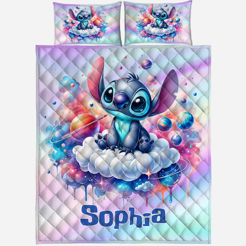 Personalized Galaxy Ohana Quilt Set Sweet Dreams Gift for Kids Quilt Set GradoCreations