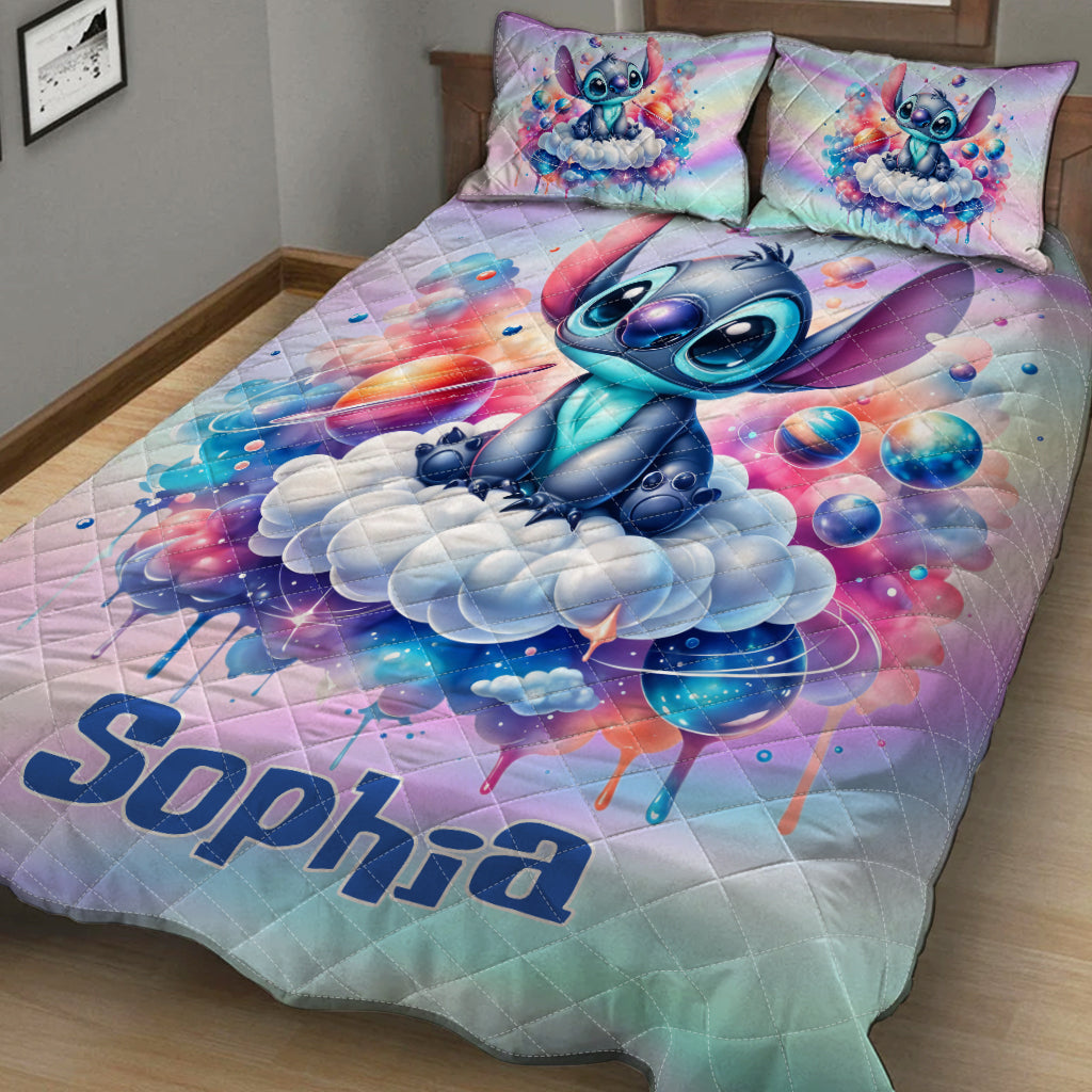 Personalized Galaxy Ohana Quilt Set Sweet Dreams Gift for Kids Quilt Set GradoCreations