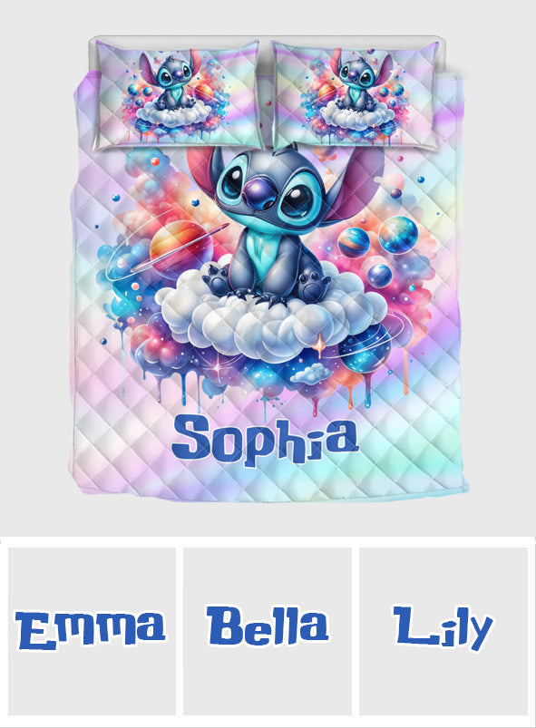 Personalized Galaxy Ohana Quilt Set Sweet Dreams Gift for Kids Quilt Set GradoCreations
