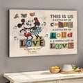 Personalized Disney Couple Canvas Print Custom Name Gift Canvas and Poster GradoCreations