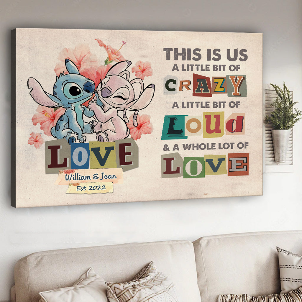 Personalized Canvas Poster for Couples with Names and Dates - Unique Home Decor Gift Canvas and Poster GradoCreations