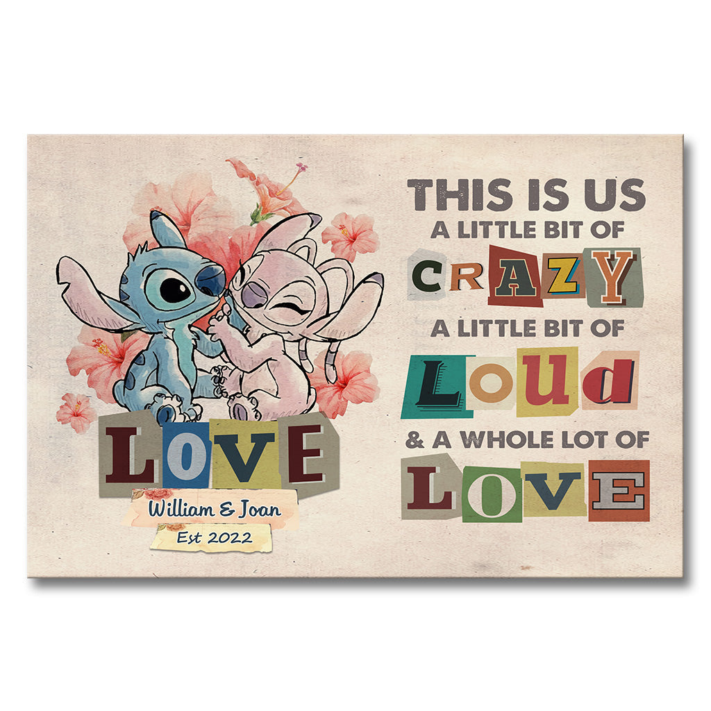 Personalized Canvas Poster for Couples with Names and Dates - Unique Home Decor Gift Canvas and Poster GradoCreations