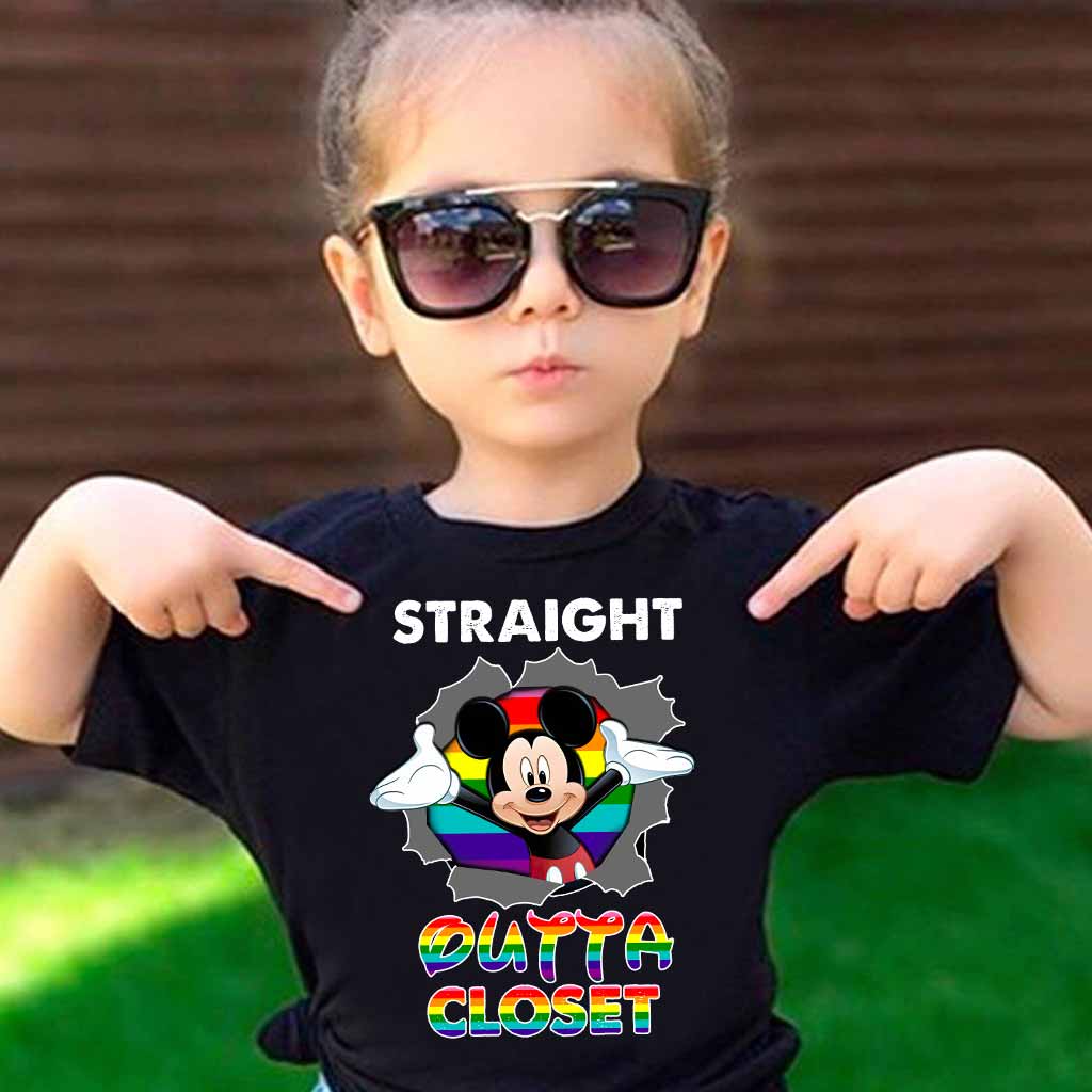 Personalized LGBT Support Kid Shirt Straight Outta Closet Kid Shirt GradoCreations