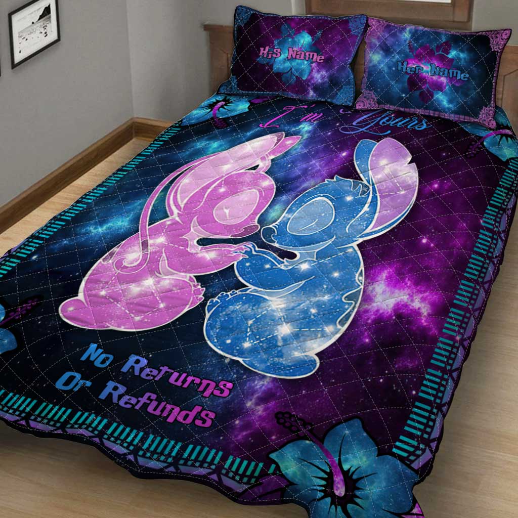 Personalized Galaxy Ohana Quilt Set Custom Names Gift for Couples Quilt Set GradoCreations