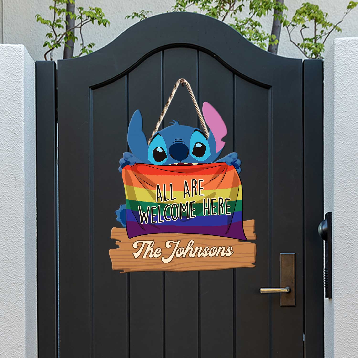 Personalized LGBT Support Wood Sign Custom Name Gift Wood Sign GradoCreations