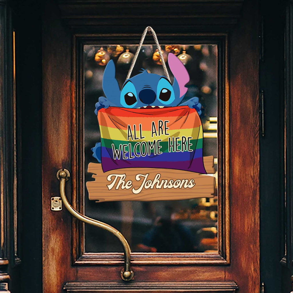 Personalized LGBT Support Wood Sign Custom Name Gift Wood Sign GradoCreations