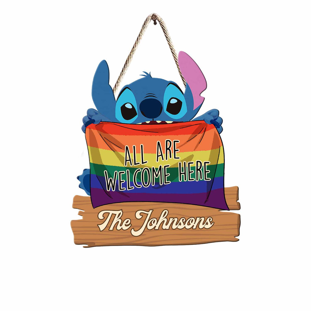 Personalized LGBT Support Wood Sign Custom Name Gift Wood Sign GradoCreations