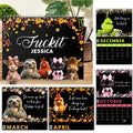 Personalized Funny Affirmation Wall Calendar Custom Name Gift for Colleague Wall Calendar & Desk Calendar GradoCreations
