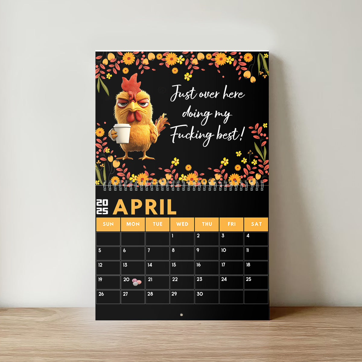 Personalized Funny Affirmation Wall Calendar Custom Name Gift for Colleague Wall Calendar & Desk Calendar GradoCreations