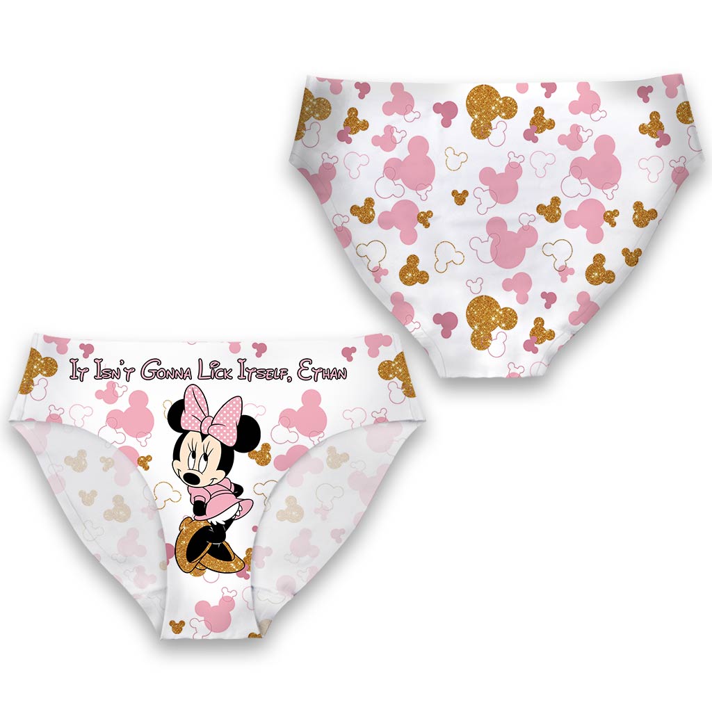 Personalized Women's Briefs with Cartoon Design Custom Name Gift for Her Women Briefs GradoCreations