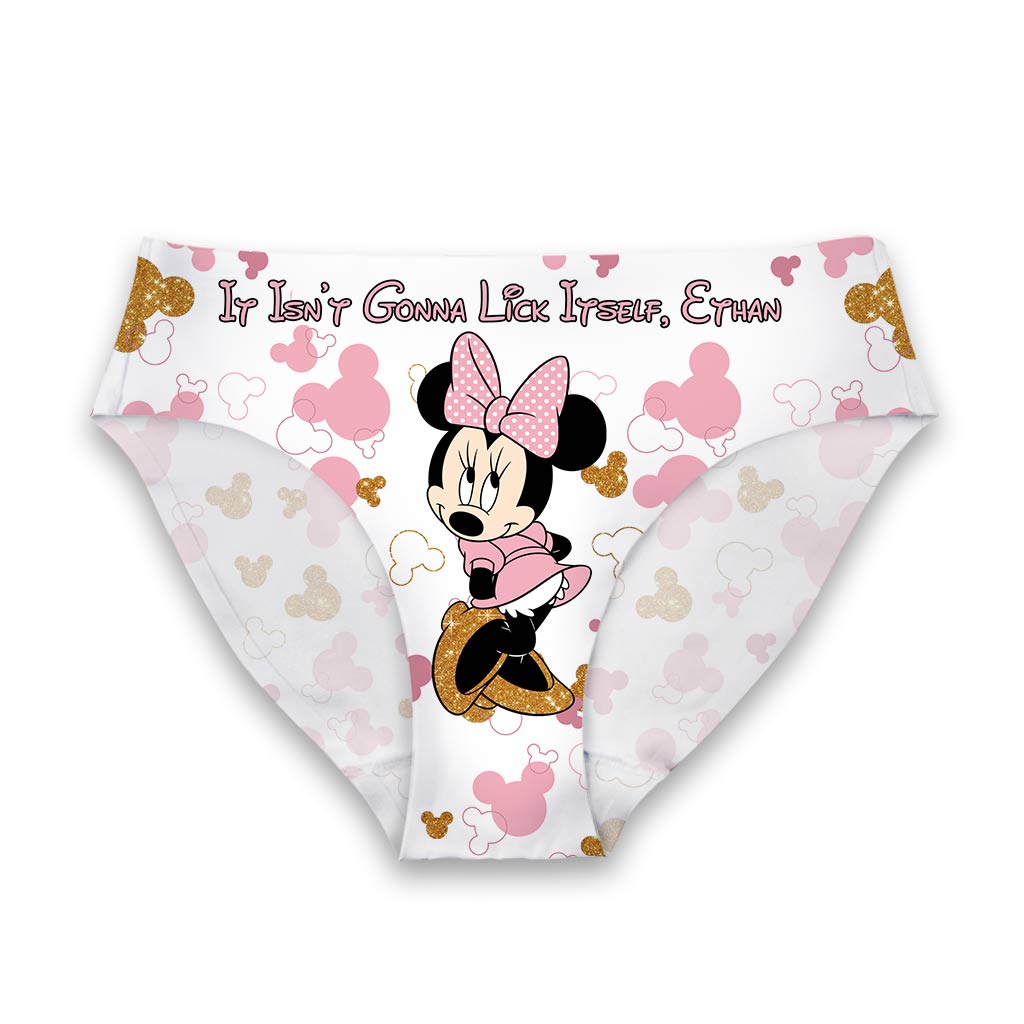 Personalized Women's Briefs with Cartoon Design Custom Name Gift for Her Women Briefs GradoCreations