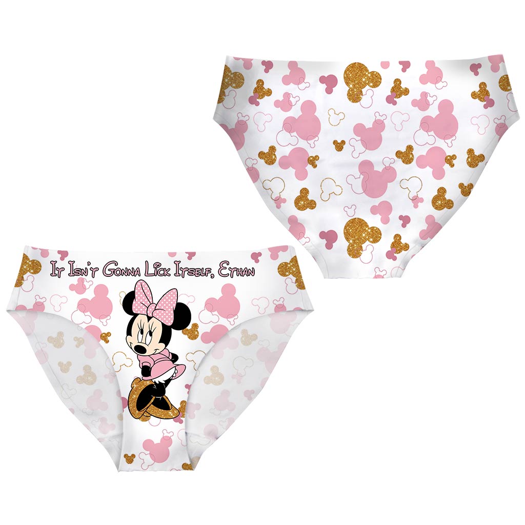 Personalized Women's Briefs with Cartoon Design Custom Name Gift for Her Women Briefs GradoCreations