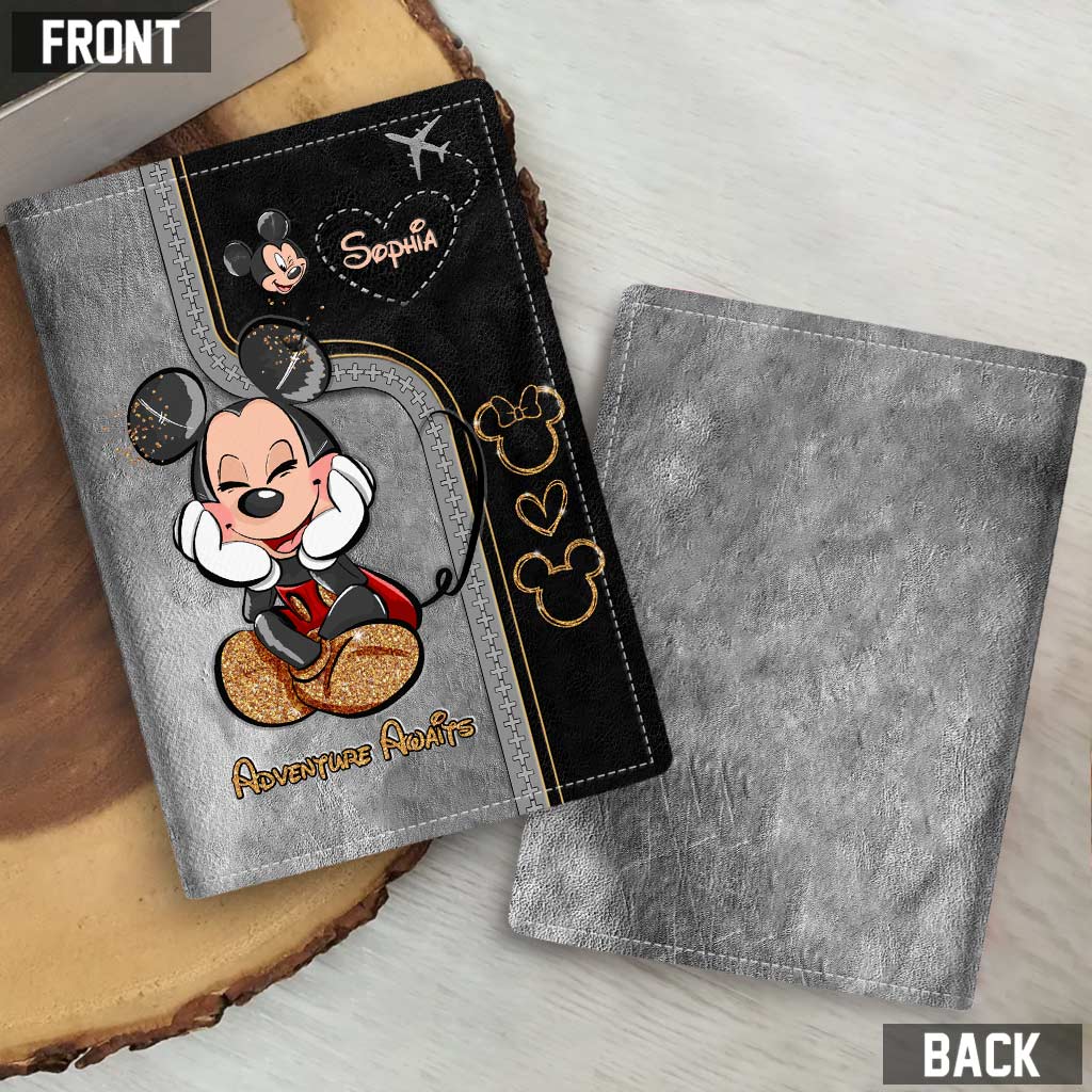 Personalized Mickey Mouse Passport Holder Custom Name Gift for Travel Passport Holder GradoCreations