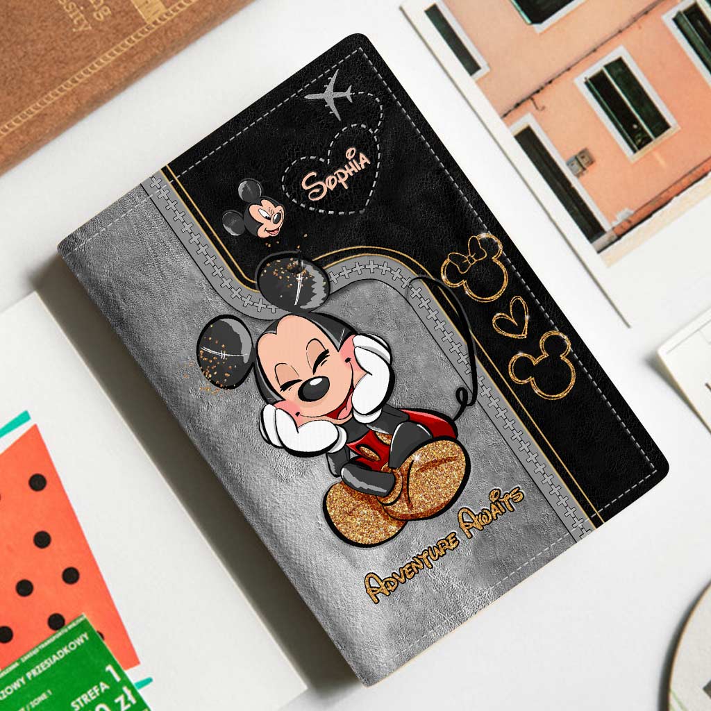 Personalized Mickey Mouse Passport Holder Custom Name Gift for Travel Passport Holder GradoCreations