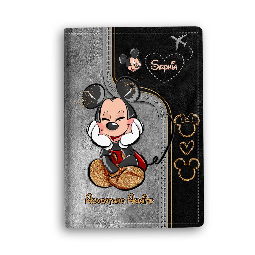 Personalized Mickey Mouse Passport Holder Custom Name Gift for Travel Passport Holder GradoCreations
