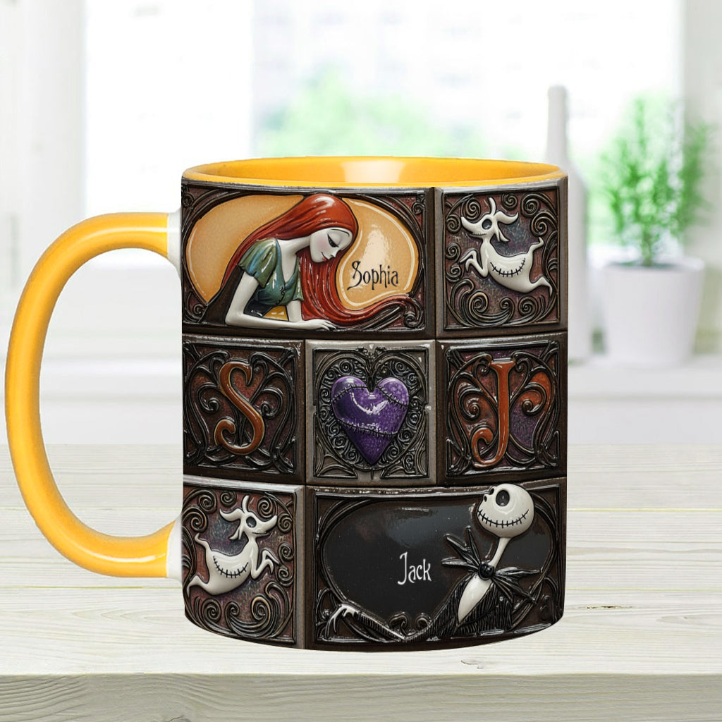 Personalized Nightmare Before Christmas Accent Mug Custom Name Gift Accent Mug GradoCreations