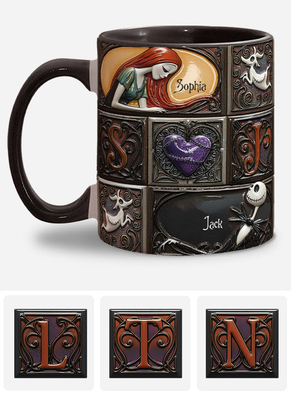 Personalized Nightmare Before Christmas Accent Mug Custom Name Gift Accent Mug GradoCreations