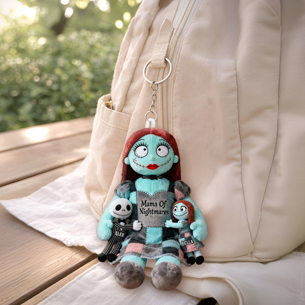 Personalized Nightmare Plush Keychain Custom Name Gift Plush Keychain GradoCreations