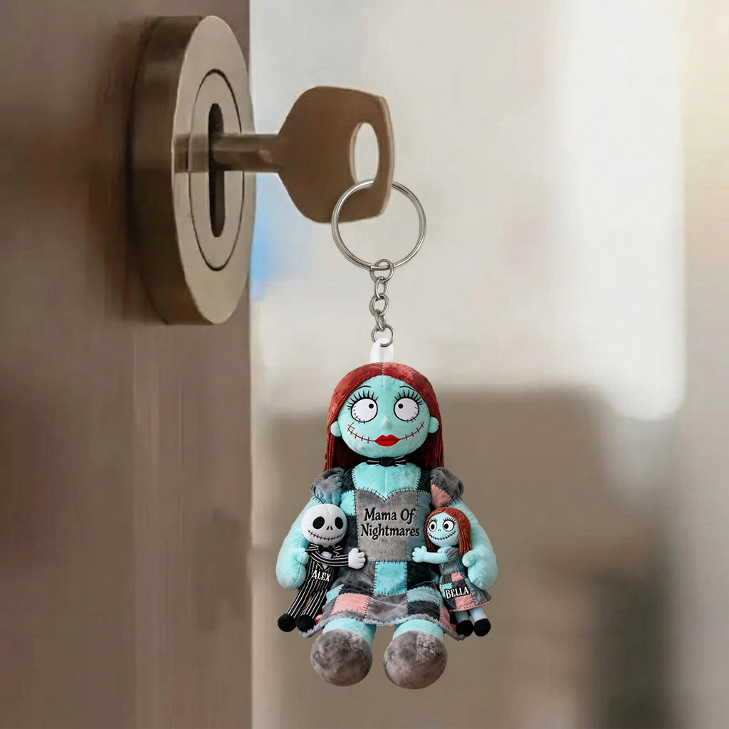 Personalized Nightmare Plush Keychain Custom Name Gift Plush Keychain GradoCreations