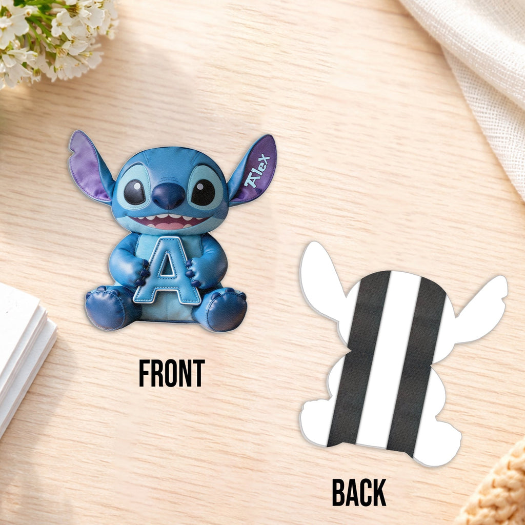 Personalized Blue Alien Leather Patch Backpack for Kids Changeable Leather Patch Backpack GradoCreations