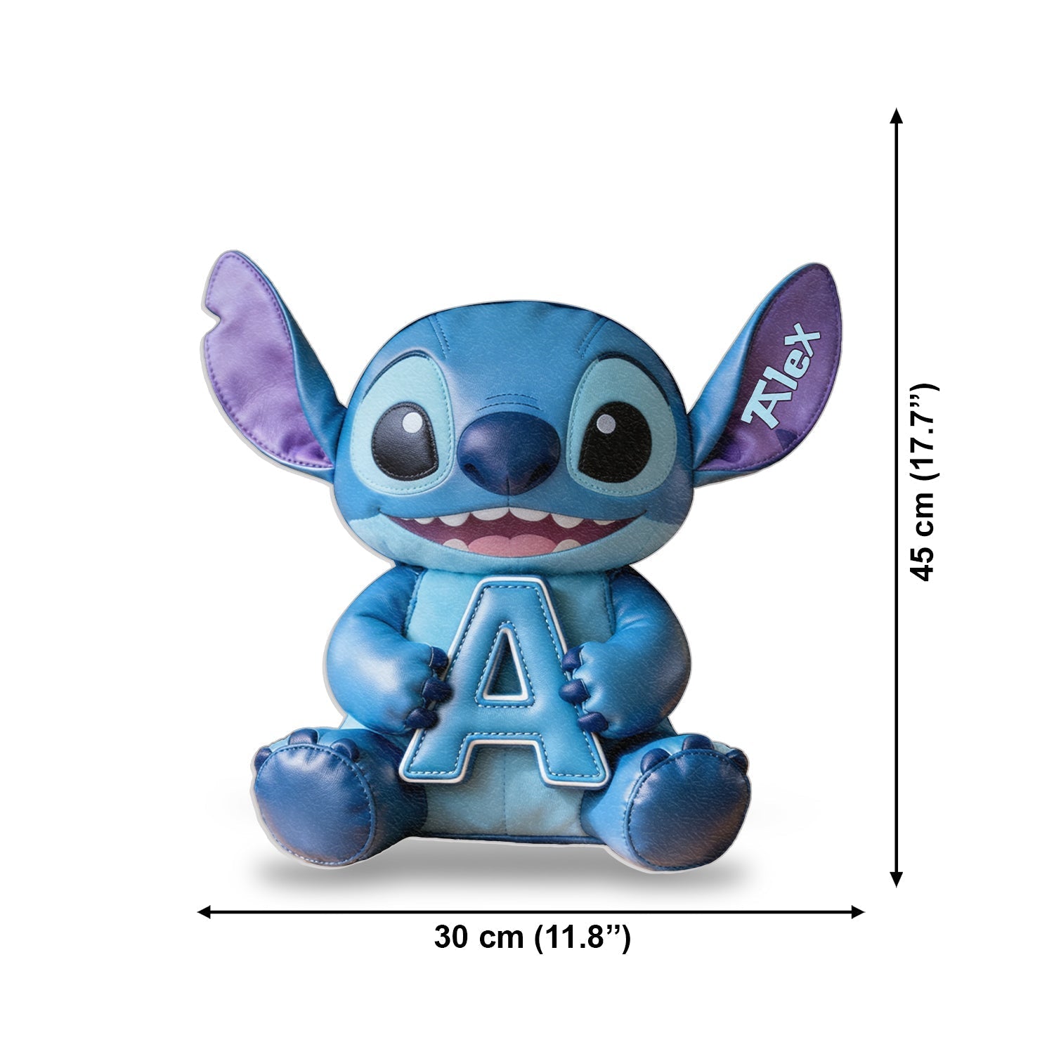 Personalized Blue Alien Leather Patch Backpack for Kids Changeable Leather Patch Backpack GradoCreations