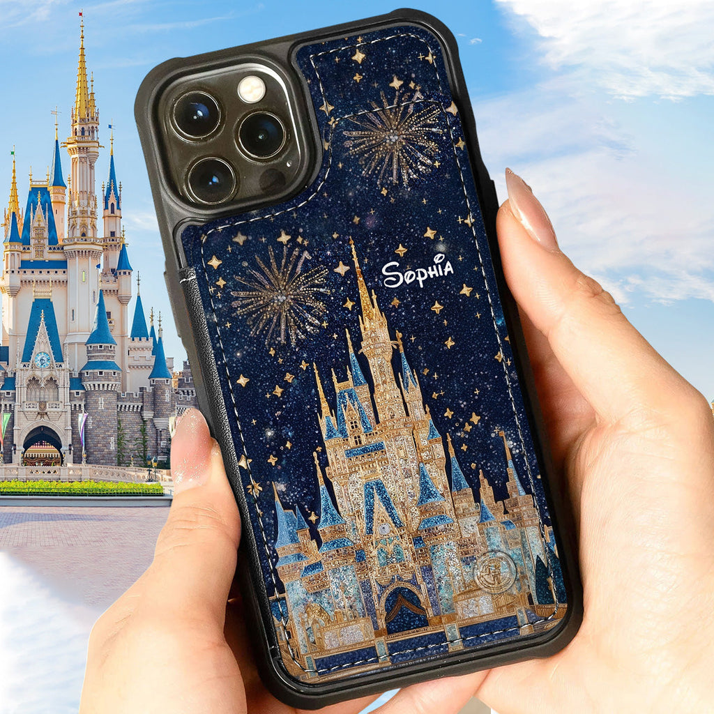 Personalized Magical Castle Wallet Phone Case Custom Name Gift Fully Printed Wallet Phone Case GradoCreations