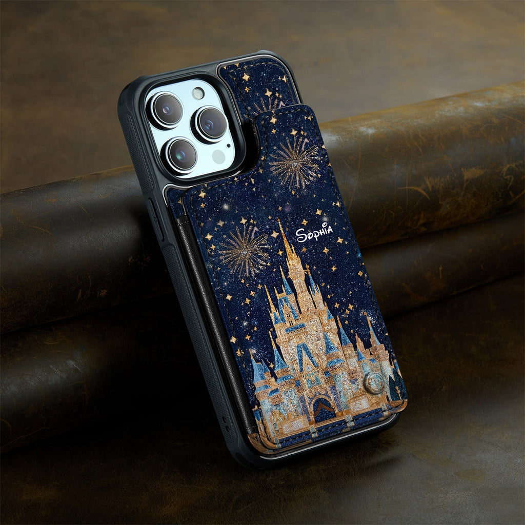 Personalized Magical Castle Wallet Phone Case Custom Name Gift Fully Printed Wallet Phone Case GradoCreations